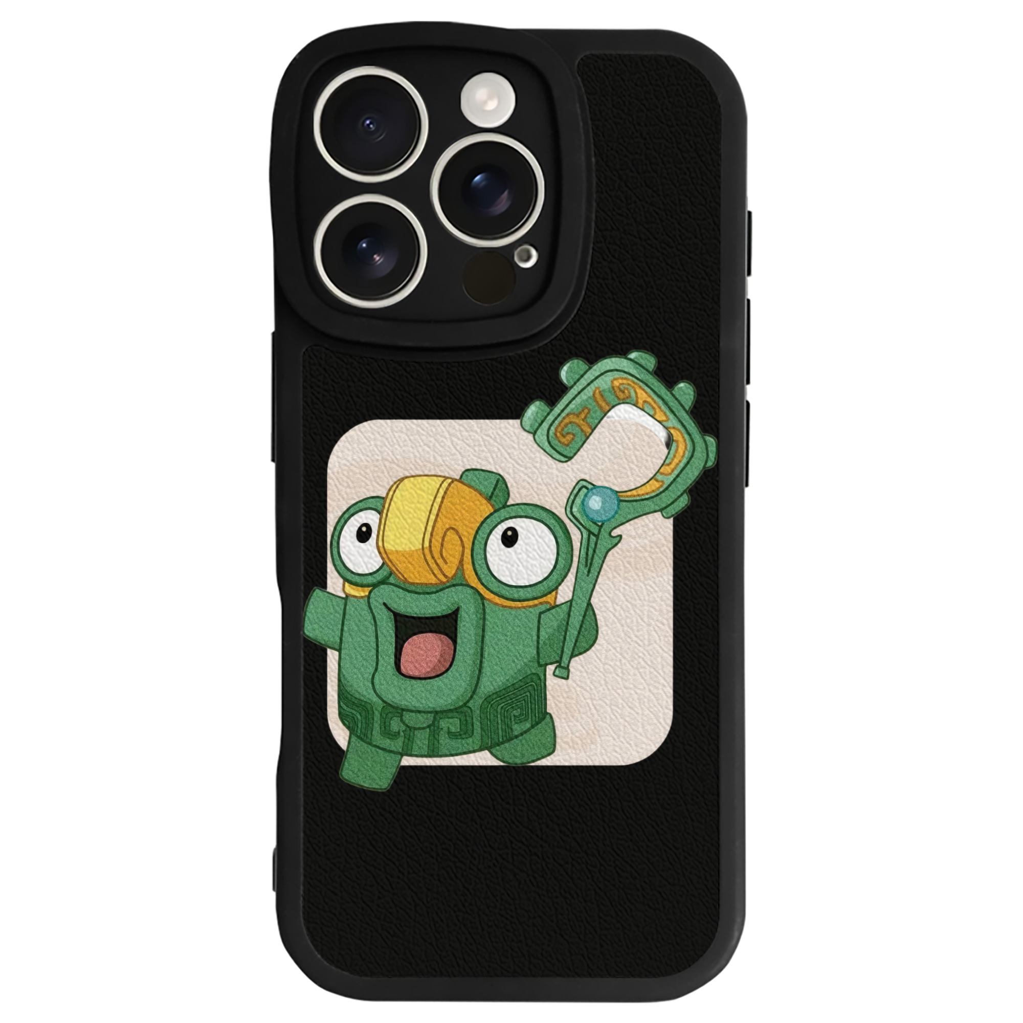 （画像用） Ne Zha 2 ナタ 魔童の大暴れ 【iPhone 16シリーズ対応】シリコンスマホケース（レザー調） 材質：シリコン
